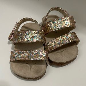 Old navy glitter sandals size 12-18 Months